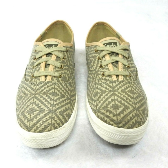 Keds Shoes - Keds Lace Up Canvas Shoes Leather Trim Sneakers
